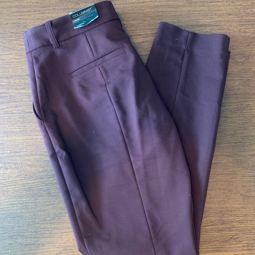 NWT Express Ankle Maroon Dress Pants!